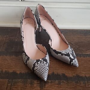 J Crew Lucie pumps in snake-embossed leather J8206